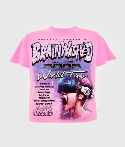 Hellstar Brainwashed World Tour Pink Tee