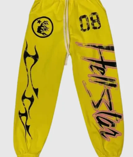 Hellstar Flame Flare Yellow Sweatpants