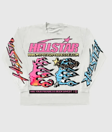 Hellstar Pixel White Long Sleeve