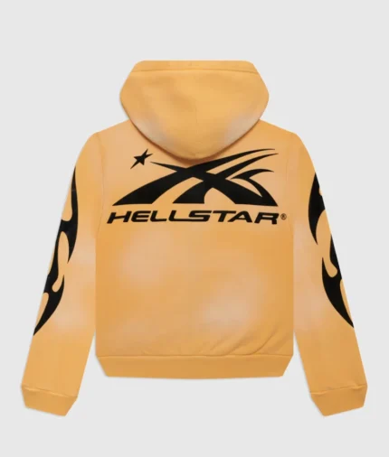 Hellstar Sports Yellow Zip-Up Hoodie