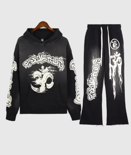 Hellstar Studios Records Yoga Black Tracksuit